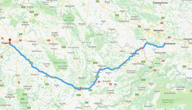 Oswiecim-Brno-Prague